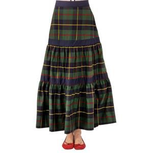 NEW GRETCHEN SCOTT ipanema skirt plaidly cooper in green/multi